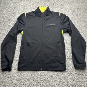Guiness Rugby Jacket Mens Small Black Full Zip Pockets Ireland Breathable